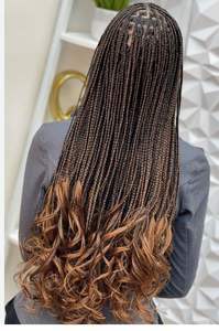 Venta al por mayor de 24 pulgadas de fibra de alta temperatura gente negra africana español espiral ganchillo extensión Ombre pelo trenzado rizado sintético - Product Image 2
