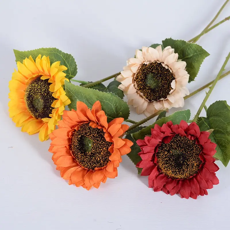 DREA 10cm Silk Sunflower Artificial Flower Graduation Bouquet Valentine's Day Gift Elegant decorative flowers