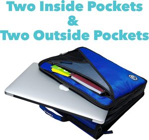 Case-it ortable Outdoor Bottle Wine Bags ,2 Inch 3 <b>Ring</b> Zipper <b>Binder</b> - Trapper Keeper <b>Binder</b> with Strap - Product Image 6