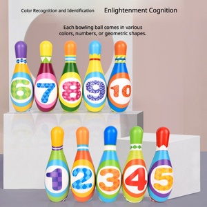 Ensemble <span class=keywords><strong>de</strong></span> bowling souple en PU pour enfants, jouet éducatif avec chiffres, <span class=keywords><strong>jeu</strong></span> interactif parent-enfant, sport d'intérieur et d'extérieur pour tout-petits, vente en gros - Product Image 4