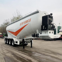 Semi-remorque citerne à ciment en vrac avec suspension mécanique à 4 essieux, capacité de 40 m³, compresseur d'air de 12 m³, semi-remorque citerne à poudre en vrac