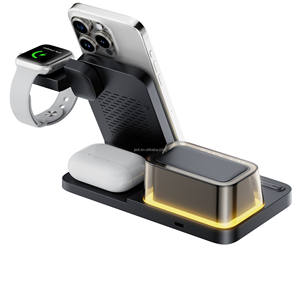 Support de charge pliable JEDI avec affichage de l'heure, nouveautés, chargeur sans fil 5 en 1 avec réveil - Product Image 5