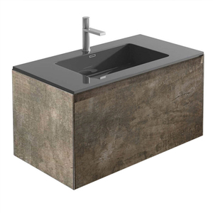 Diseño especial de lujo Un cajón 30 pulgadas <span class=keywords><strong>80</strong></span> <span class=keywords><strong>cm</strong></span> Gabinete de <span class=keywords><strong>baño</strong></span> flotante Vanidad con fregadero - Product Image 5