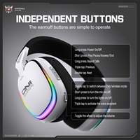 Auriculares para Juegos ONIKUMA GT805 Blancos con Cancelación de Ruido y Micrófono, Auriculares Inalámbricos para Juegos para Ps5, Venta al Por Mayor de Fábrica