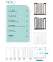 Barrières de sécurité réglables et rétractables sans perçage pour enfants, bébés, tout-petits et animaux domestiques, barrières de porte et d'escalier avec indication de couleur