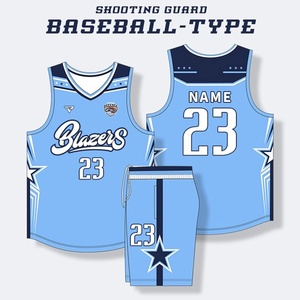 Tenues de basketball personnalisées américaines pour femmes et hommes, ensembles de maillots à manches courtes 100 % polyester antibactérien pour les sports universitaires - Product Image 3