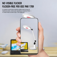 Lampe d'étude pour étudiants, lampe de bureau réglable en aluminium LED 15W pour la lecture des devoirs