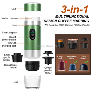 Machine à expresso portable à batterie avec écran LED 2026, 20 bars, charge USB, cafetière électrique, utilisation domestique, voiture, voyage, extérieur - Product Image 4