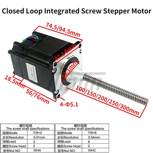 มอเตอร์สเต็ปเปอร์แบบวงปิดเชิงเส้น รุ่น 57HZ7630T8C8 Nema 23 ไฮบริด 2 เฟส แรงบิด 190 นิวตัน-เซนติเมตร ความแม่นยำสูงสำหรับการควบคุมการไหลของปั๊มอุตสาหกรรม - Product Image 6