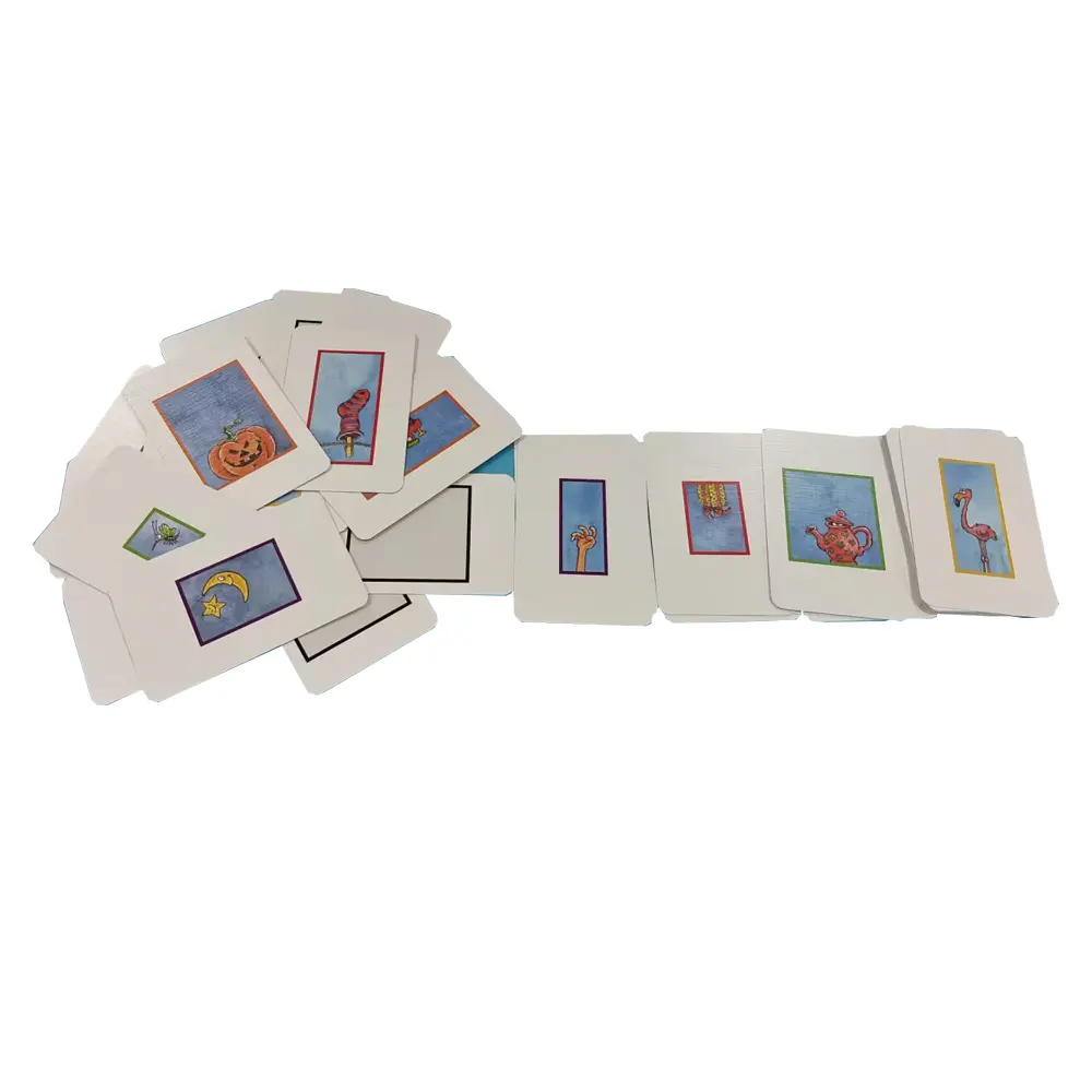 Les cartes de jeu d'animaux et de plantes peuvent être personnalisées 350Gsm blanc papier cartonné CMJN imprimé sur des cartes flash personnalisées