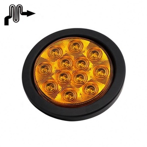 Marqueur latéral à Led pour camion, 4 pouces, <span class=keywords><strong>blanc</strong></span>, ambre, jaune, rond, 12V, 10 pièces, nouveau produit - Product Image 2