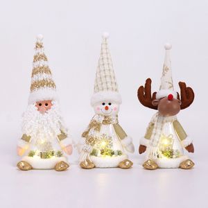 Decoración Navideña 3 en 1 de Santa Claus, Muñeco de Nieve y Reno con Luces LED, Caja de Regalo Transparente Resistente, Regalo de Navidad Ideal para Familiares y Amigos - Product Image 1