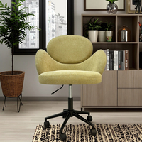 Chaise de bureau ergonomique moderne élégante, confortable, design en tissu avec interprétation élégante et fonctionnalité de glissement