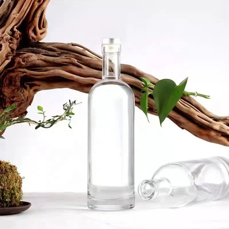 Estilo de diseño moderno 500ml Botella de perfume cuentagotas de vidrio vacío ámbar vacío personalizado con tapa dorada de aluminio