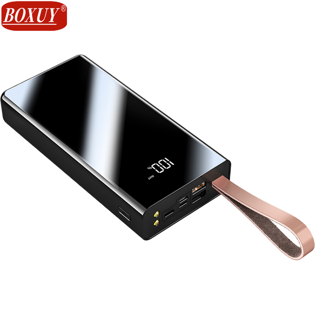 Factory Sales Large Capacity Three Input Dual USB Output Port Mobile Phone Charger 30000mAh Power Bank