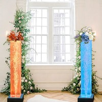 Lampe colonne à bulles d'eau LED en acrylique, colorée, pour décoration de mariage et allée, vente en gros, nouveauté
