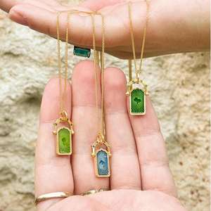 Collar de Cadena con Corazón de Perlas y Acero Inoxidable Chapado en Oro de 18K con Logotipo Personalizado al por Mayor para Fiestas y Eventos - Product Image 6