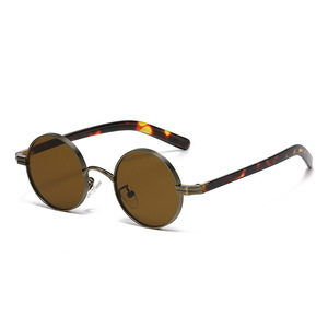 Jamie 9022 Round Metal Eyeglasses Frames Full Frame Unisex Black Acetate Lens - Product Image 2