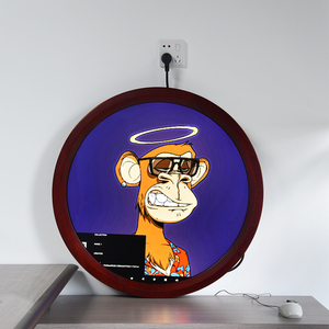 Bulk Wholesale Circle 10.1 21.5 23.6 32 43 Inch Paintings Digital <b>Large</b> Rotating Multi Digit Wallet Wooden Nft Lcd <b>Frame</b> Display - Product Image 6