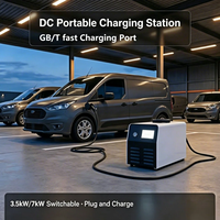 Stasiun Pengisian Daya Portabel 7kW DC Charger Standar GB/T Tiang Pengisian EV Single Gun Plug and Play untuk Pengisi Daya Cepat Truk Hongqi