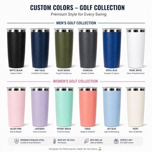Custom logo 20oz Father Leak-proof Cover Travel Coffee Mug Gift Stainless Steel Vacuum Insulated 20 oz Golf Ball Tumbler - Product Image 5