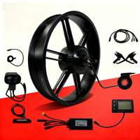 Kit de vélo électrique Ouxi V8 avec moteur de moyeu V8 20 pouces 48V-500W, câble moteur côté droit, vélo à pneus larges, moteur de moyeu V8 avec roue, 25 km/h
