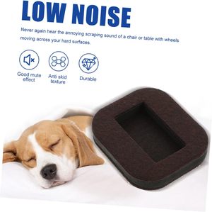 Posavasos de fieltro para muebles con logotipo personalizado, tazas con ruedas que evitan el deslizamiento, buen efecto silencioso, 10 Uds., almohadilla duradera para muebles con fondo de fieltro marrón - Product Image 5