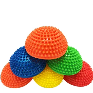 Sầu riêng hình dạng mới được thiết kế tập thể dục bóng PVC Spike nửa massage bóng trẻ em thổi phồng đồ chơi