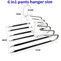 Cintre en tissu multifonctionnel antidérapant à 9 couches pour pantalons Organisateur de rangement multicouche pour pantalons