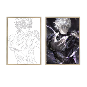 Cornice Luminosa LED Anime con Immagine di Jujutsu Kaisen Gojo Satoru per Esposizione su Scaffale - Product Image 1