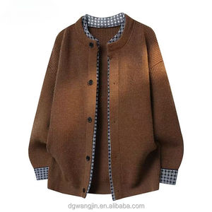 Chaqueta <span class=keywords><strong>Cárdigan</strong></span> de Punto Estilo Académico Retro para <span class=keywords><strong>Hombre</strong></span> 2025, Chaqueta Suéter Informal a Rayas con Botones para Invierno y Otoño, Talla Grande - Product Image 4