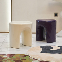 Table basse en plastique de style nordique avec pieds d'éléphant, design moderne, salon, table basse simple, petite table de chevet