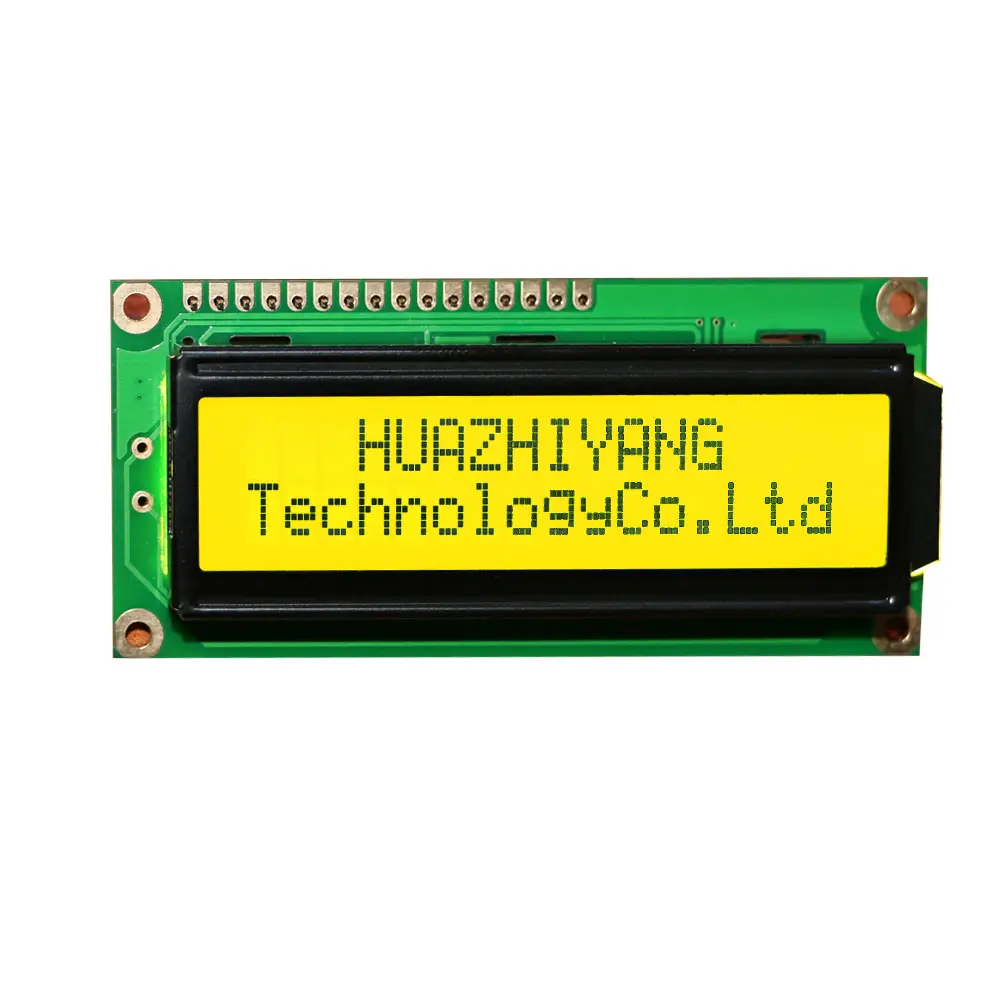Factory price yellow green blue small monochrome lcd 1602 character display module