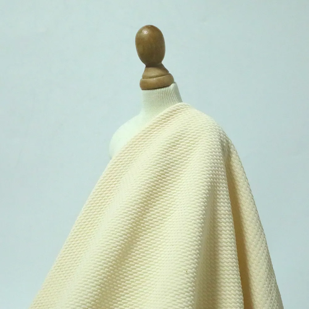 Chất lượng cao dệt kim bong bóng vải Polyester Spandex Jacquard vải cho quần áo