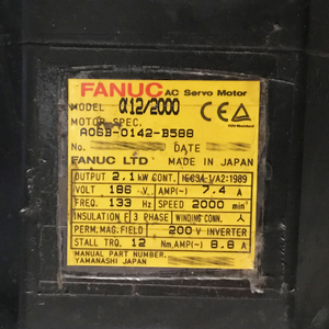 A06B-0142-B588 Probado y Aprobado, Servomotor AC Original FANUC - Product Image 2