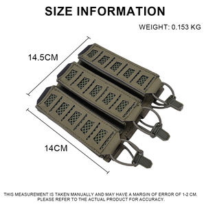 Bolsa Táctica Rápida para Cargadores con Sistema Molle, Correas Elásticas de Retención para Chaleco de Caza y Plataforma de Pecho con Tecnología de Gancho y Bucle - Product Image 2