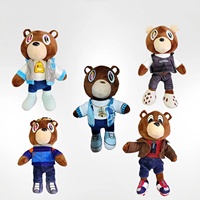 Peluche Kanye Bear de dessin animé au prix d'usine HY7, peluche Kanye Teddy Bear pour enfants et enfants, jouet en peluche pour la remise de diplôme