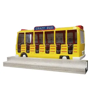 Out door play park kids amusement park Waving electric crazy bus attractions machinery rides thrill rides