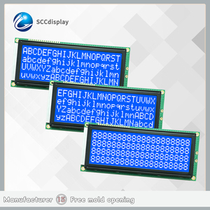 Фабричный большой символьный дисплей SJXD2004B STN синий белый с подсветкой 20x4 линейный символьный ЖК-экран по низкой цене - Product Image 2
