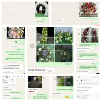 Bruiloft Romantische Vierkante Bloemige Wanddecoratie Paneel 3D 5D Rol Eco-vriendelijke Roze Kunstzijde Rozen Lichteffecten Decoratie