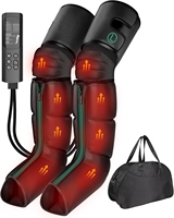 Bottes de massage à compression d'air Healthpal avec 6 modes et 6 zones chauffantes pour la circulation sanguine des pieds et des mollets et la récupération sportive