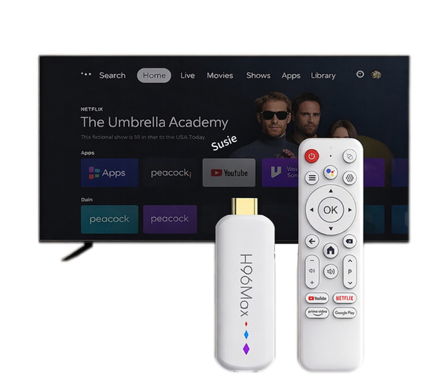4K TV Stick Android 14 H96 MAX M20 S905L3 Quad Core Dual WiFi Media Player 4K Remote Control Streaming Box TV Stick