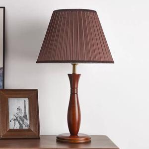 Chinese Style Solid Wood Table Lamp Warm Adjustable Brightness Simple Stylish Bedside Lamp for Bedroom Living Room Hotel - Product Image 2