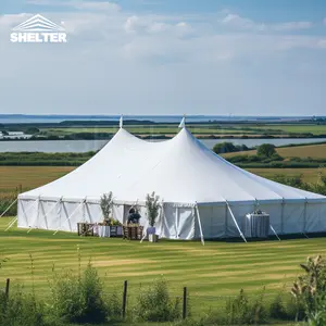 Outdoor Party Marquee Tents Water Proof White Stretc Tent For Wedding 100 People