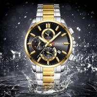 Montre Homme Luxe Quartz Chronographe Lumineux Simple en Alliage et Acier Inoxydable, Style Décontracté, Affaires, Sport, Vintage - Référence 8475