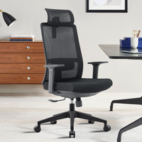 Vente directe d'usine chaise de travail en maille à dossier haut chaise pivotante ergonomique chaise de bureau en maille tournante d'ordinateur pour salle de réunion