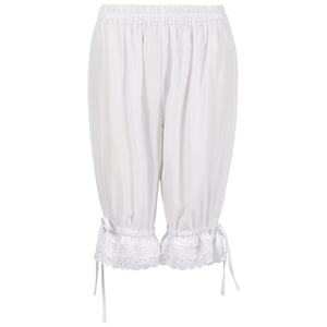 Jupon de sécurité pour <span class=keywords><strong>femme</strong></span>, style Lolita, médiéval, Renaissance, vintage, avec volants, ourlet en dentelle, nœud, coupe lanterne, forme citrouille, court, élastique et bouffant - Product Image 5