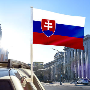 <span class=keywords><strong>Drapeau</strong></span> de voiture <span class=keywords><strong>slovaque</strong></span> direct d'usine personnalisé 12*18 pouces 100% polyester fort résistant à l'usure impression recto verso <span class=keywords><strong>drapeau</strong></span> de voiture <span class=keywords><strong>slovaque</strong></span> - Product Image 3