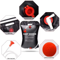 20L bain en plein air Camping randonnée barbecue énergie chauffé Portable douche sac solaire sac à eau