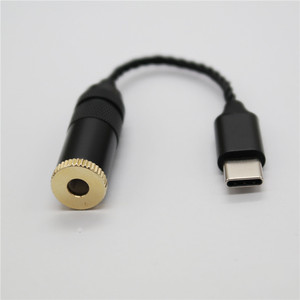 <b>Type</b> <b>C</b> To 4.4mm Audio <b>Adapter</b> Cable 384kHz 32bit DAC Realtek 4042 For Mobile Phone Black - Product Image 1